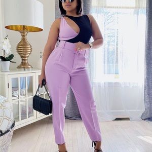 Zara High Waisted Pants with Belt